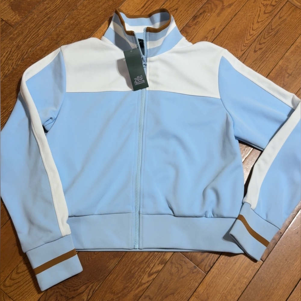 Wild fable Light Blue and White Track Jacket NWT